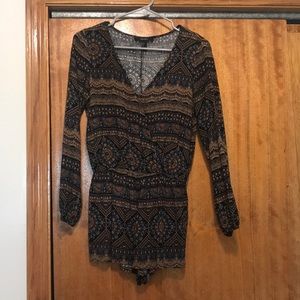 Long Sleeve Boho Romper